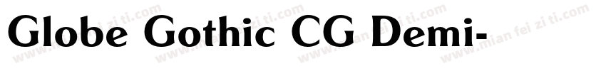 Globe Gothic CG Demi字体转换